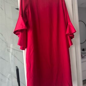 Chico's Vibrant Red Long Sleeve Dress